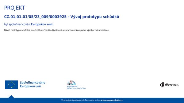 Publicita projektu OP TAK realizovaného v Dřevotvar družstvo