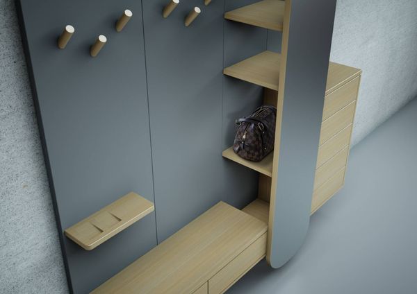 Detail předsíňové stěny VENTUM