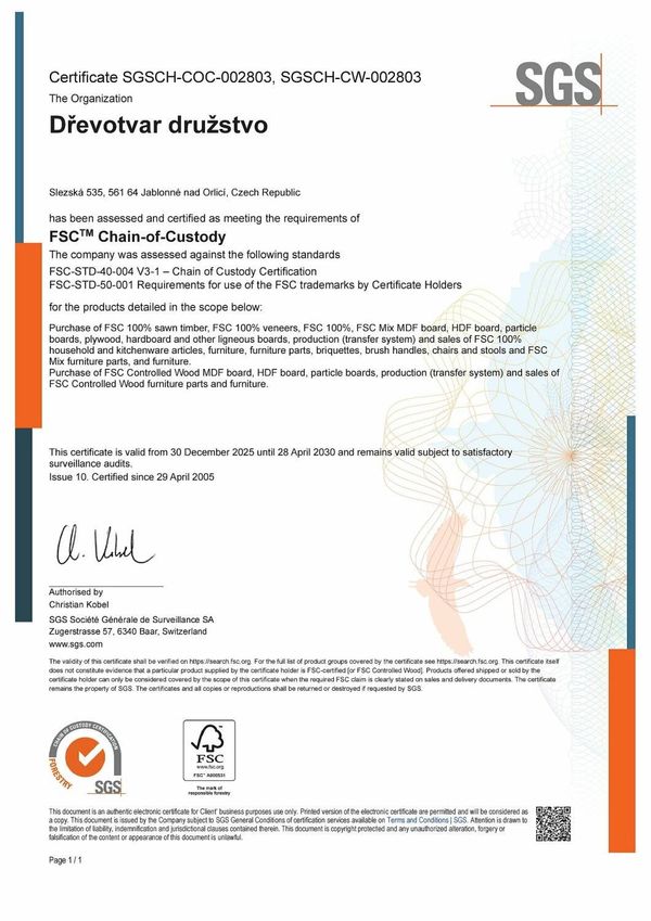 Certifikát FSC®